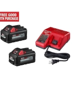 image M18 18-Volt Lithium-Ion High Output Starter Kit with Two 6.0 Ah Battery and Charger